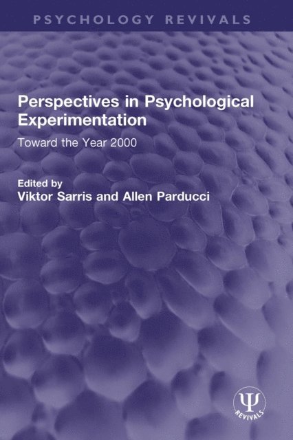Allen Parducci, Viktor Sarris - Perspectives in Psychological Experimentation, E-bok