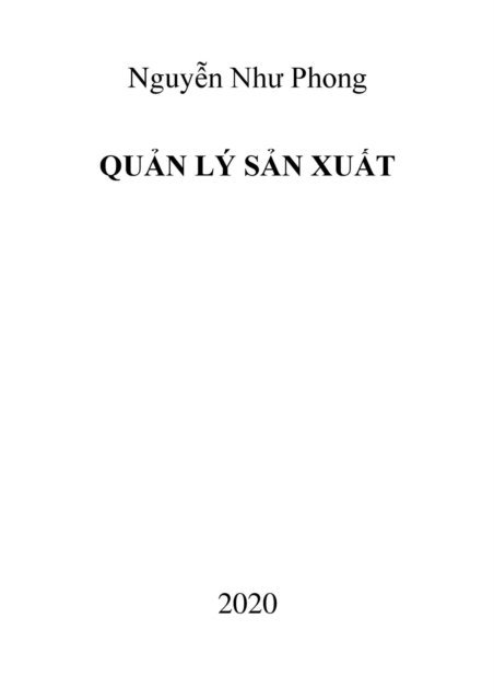 Phong Nguyen Nhu - Quan Ly San Xuat, E-bok