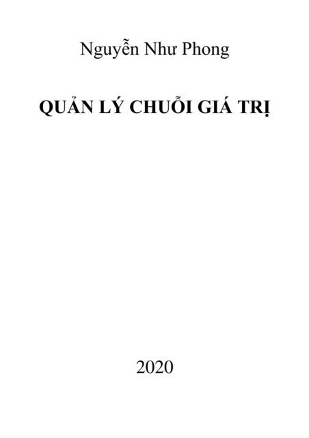 Phong Nguyen Nhu - Quan Ly Chuoi Gia Tri, E-bok