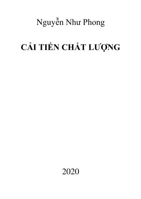 Phong Nguyen Nhu - Cai Tien Chat Luong, E-bok