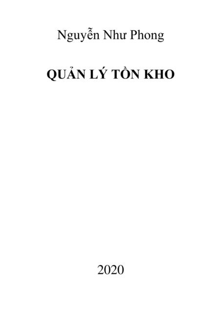 Phong Nguyen Nhu - Quan Ly Ton Kho, E-bok