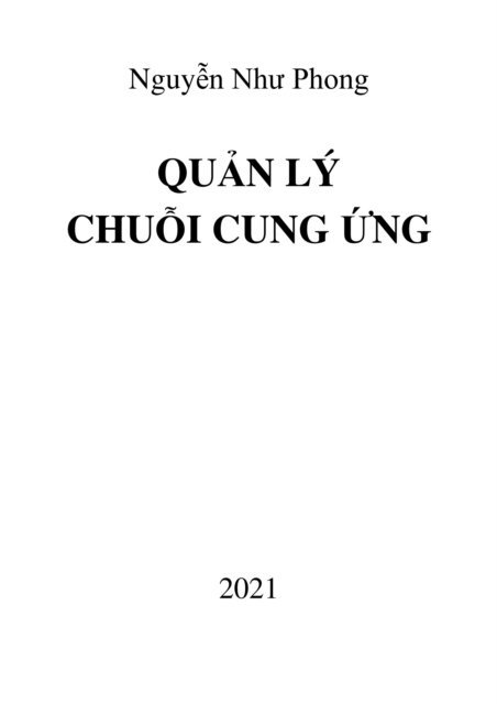 Phong Nguyen Nhu - Quan ly chuoi cung ung, E-bok