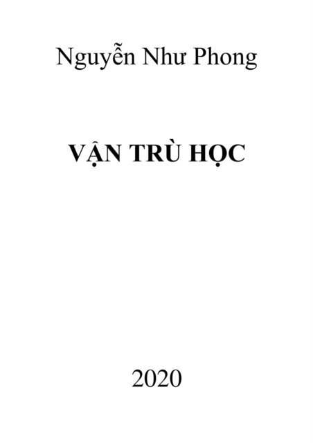 Phong Nguyen Nhu - Van Tru Hoc, E-bok