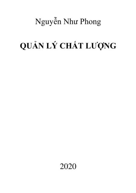 Phong Nguyen Nhu - Quan Ly Chat Luong, E-bok