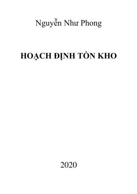 Phong Nguyen Nhu - Hoach  inh Ton Kho, E-bok