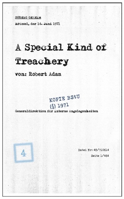 Robert Adam - Special Kind of Treachery, E-bok