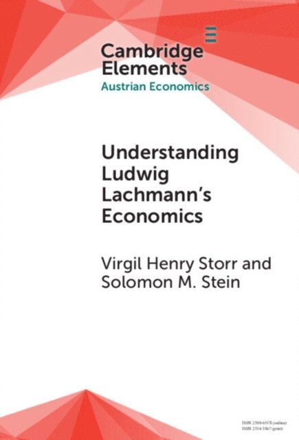 Solomon M. Stein, Virgil Henry Storr - Understanding Ludwig Lachmann's Economics, E-bok