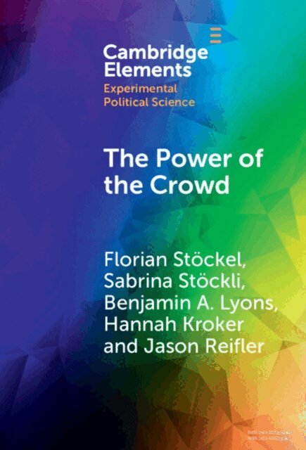 Jason Reifler, Hannah Kroker, Benjamin A. Lyons, Sabrina Stockli, Florian Stockel - Power of the Crowd, E-bok