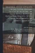 Memorial to U.E. Loyalists / by Jas. Coyne. History Taught by Museums / by David Boyle. Battle of Queenston Heights / by J.G. Currie. Monuments / by Janet Carnochan [microform]