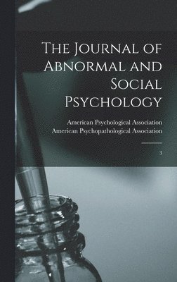 Journal of Abnormal and Social Psychology, Inbunden