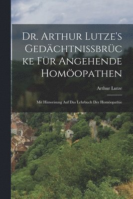 Arthur Lutze - Dr. Arthur Lutze's Gedächtnissbrücke Für Angehende Homöopathen, Häftad
