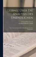 Leibniz ber Die Analysis Des Unendlichen