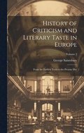 History of Criticism and Literary Taste in Europe