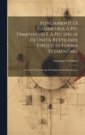 Fondamenti Di Geometria A Pi� Dimensioni E A Pi� Specie Di Unit� Rettilinee Esposti In Forma Elementare