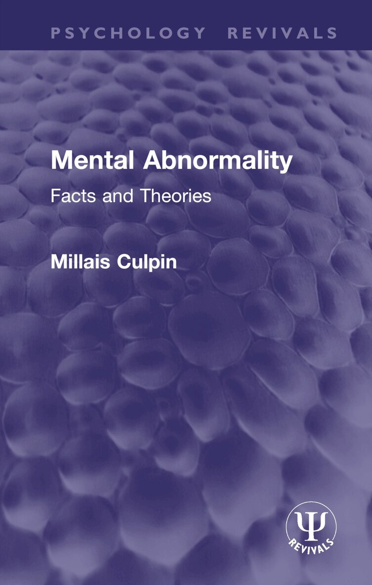Millais Culpin - Mental Abnormality, Inbunden. Tillgänglighet: Lägg i varukorg