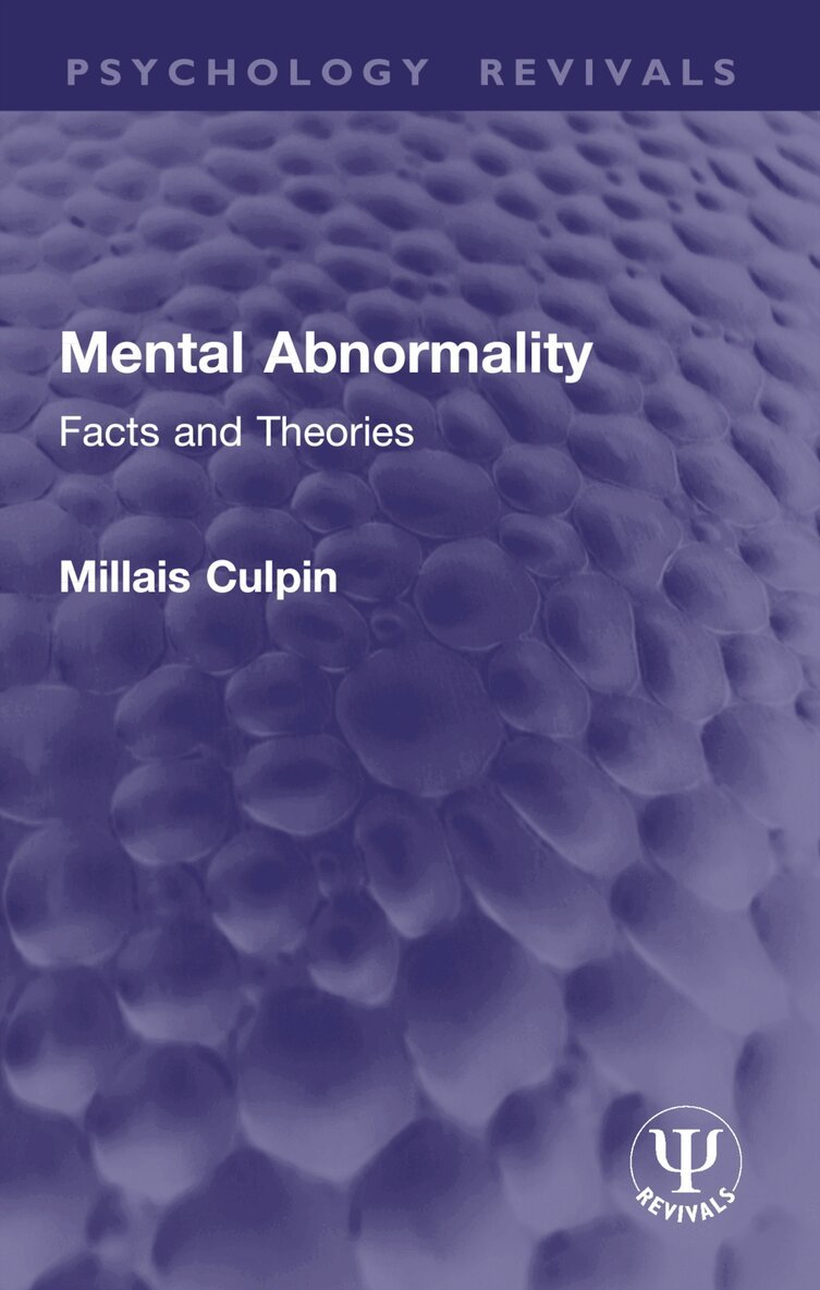 Millais Culpin - Mental Abnormality, Häftad. Tillgänglighet: Lägg i varukorg