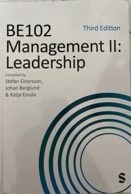 Stefan Einarsson, Johan Berglund, Katja Einola - BE102 Management: Leadership, Häftad