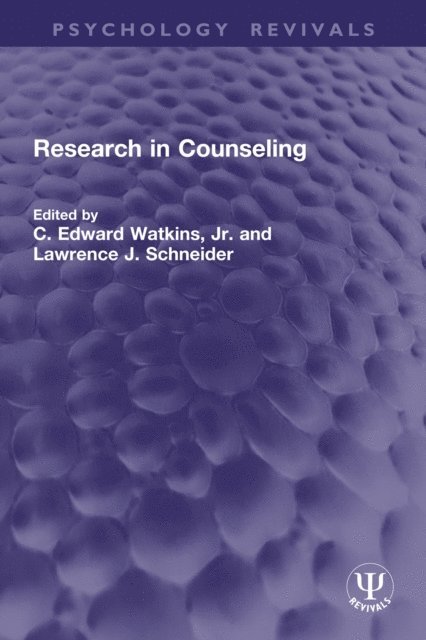 Lawrence J. Schneider, Jr. C. Edward Watkins - Research in Counseling, E-bok