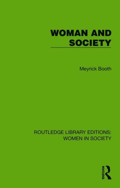 Meyrick Booth - Woman and Society, E-bok