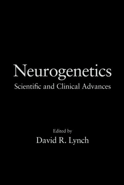 David R. Lynch - Neurogenetics, E-bok