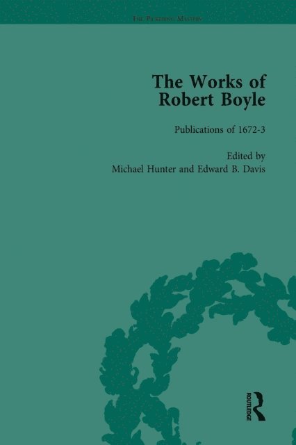 Edward B Davis, Michael Hunter - Works of Robert Boyle, Part I Vol 7, E-bok