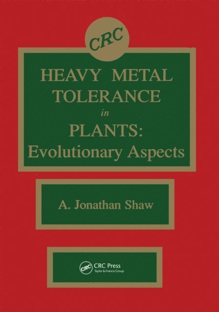 Jonathan Shaw - Heavy Metal Tolerance in Plants, E-bok