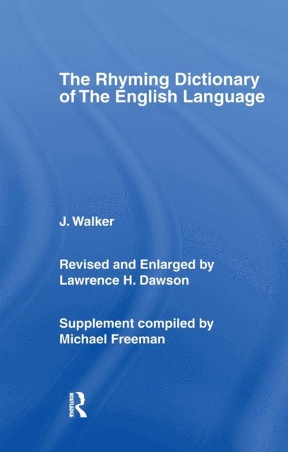 J. Walker - Walker's Rhyming Dictionary of the English Language, E-bok