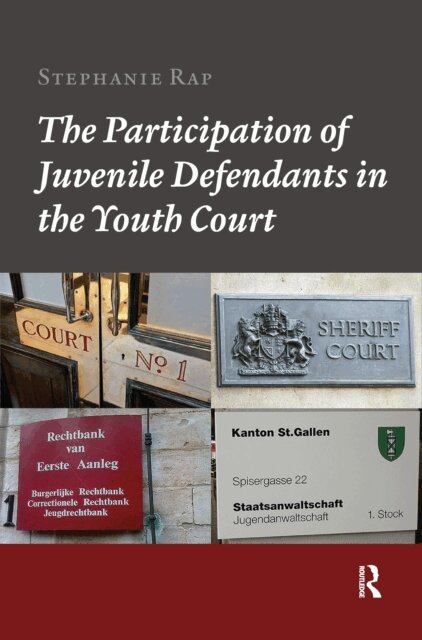 Stephanie Rap - Participation of Juvenile Defendants in the Youth Court, E-bok