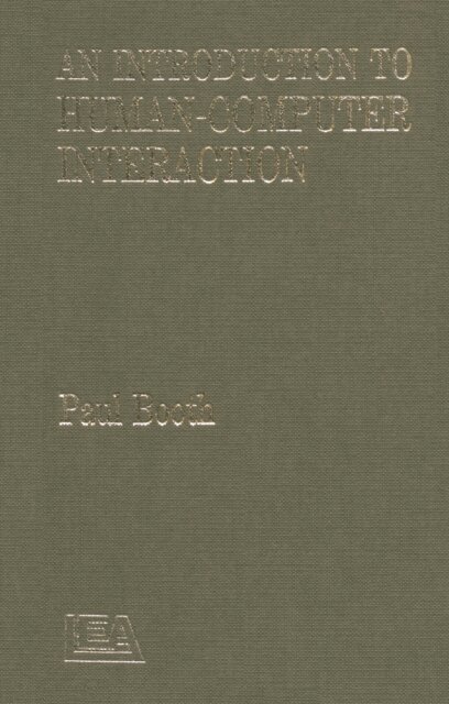 Booth., Paul Booth - Introduction To Human-Computer Interaction, E-bok