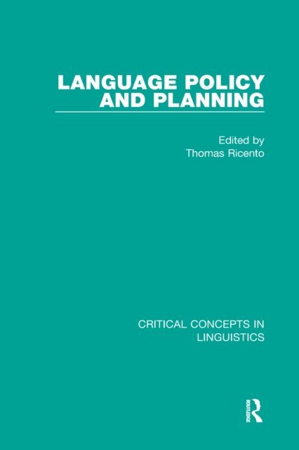 Thomas Ricento - Language Policy and Planning, E-bok