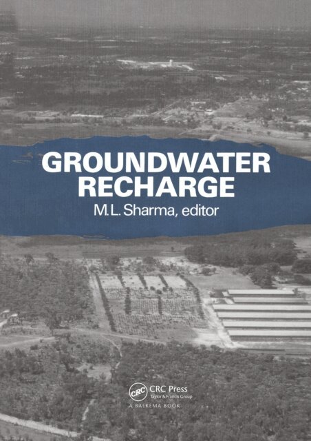 M.L. Sharma - Groundwater Recharge, E-bok