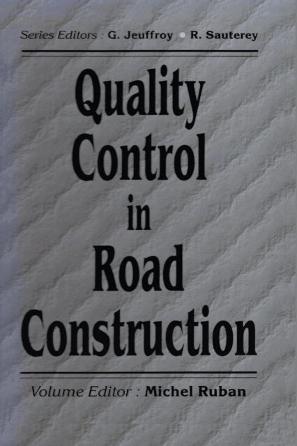 Michel Ruban - Quality Control in Road Construction, E-bok