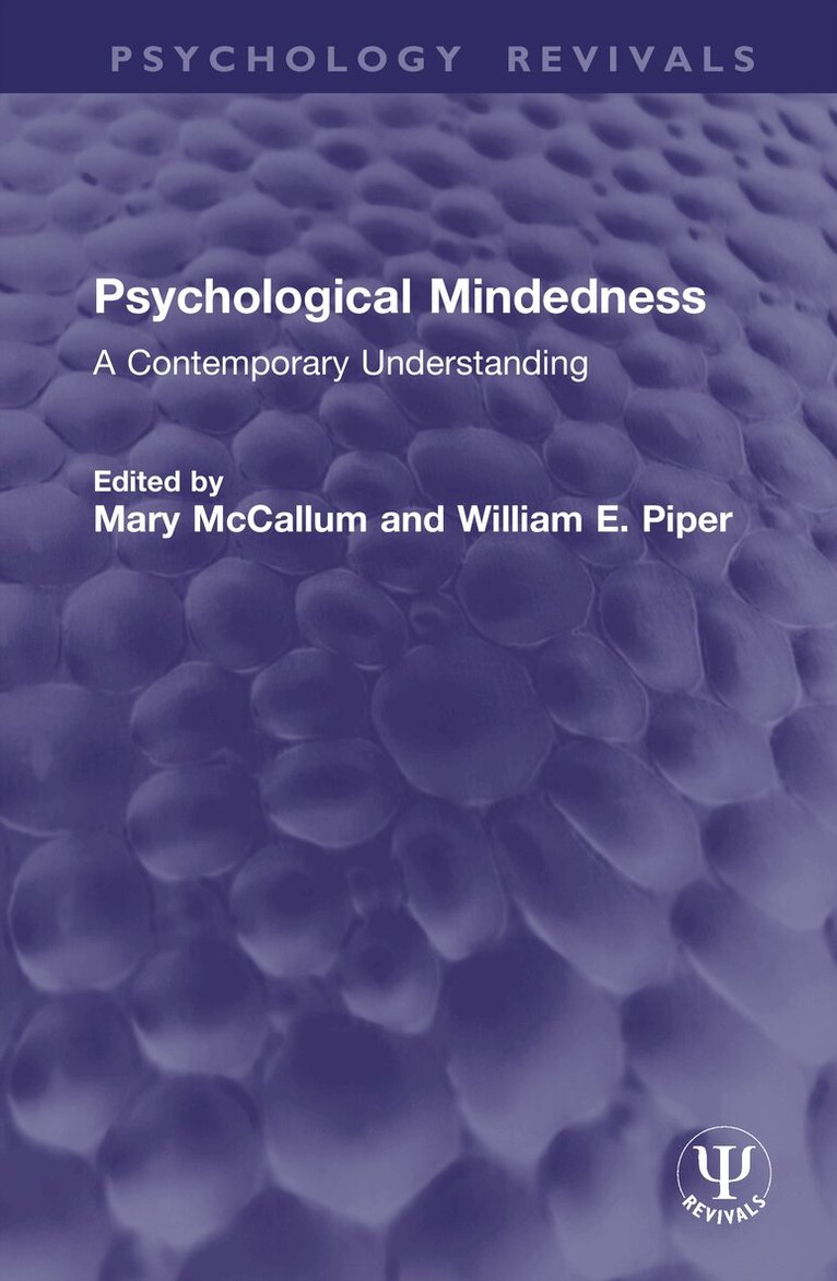 Mary McCallum, William E. Piper - Psychological Mindedness, Inbunden. Tillgänglighet: Lägg i varukorg
