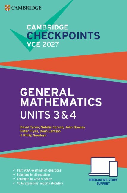 David Tynan, Natalie Caruso, John Dowsey, Peter Flynn, Dean Lamson, Philip Swedosh - Cambridge Checkpoints VCE General Mathematics Units 3&4 2027, Övrigt