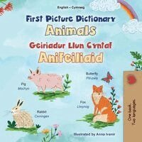 Kidkiddos Books - First Picture Dictionary - Animals (English Welsh Bilingual Children's Book), Häftad