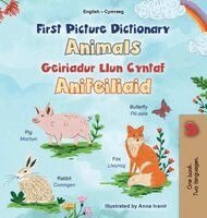 Kidkiddos Books - First Picture Dictionary - Animals (English Welsh Bilingual Children's Book), Inbunden
