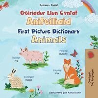 Kidkiddos Books - First Picture Dictionary - Animals (Welsh English Bilingual Children's Book), Häftad