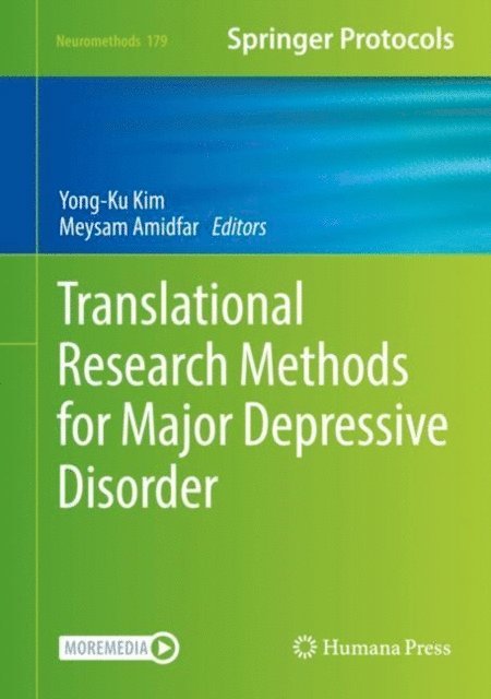 Meysam Amidfar, Yong-Ku Kim - Translational Research Methods for Major Depressive Disorder, E-bok