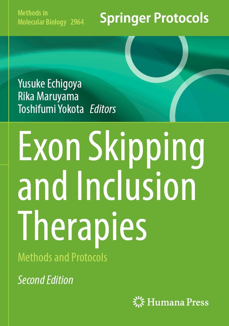 Yusuke Echigoya, Rika Maruyama, Toshifumi Yokota - Exon Skipping and Inclusion Therapies, Häftad