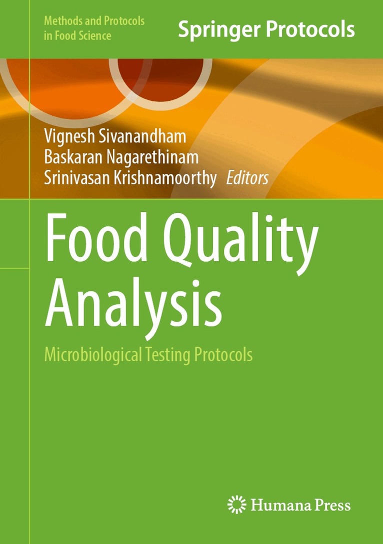 Sivanandham Vignesh, Nagarethinam Baskaran, Krishnamoorthy Srinivasan - Food Quality Analysis, Inbunden