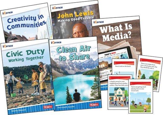 Icivics Grade 3: Community & Social Awareness 5-Book Set + Game Cards