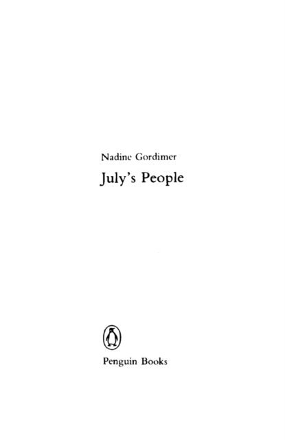 Nadine Gordimer - July's People, E-bok
