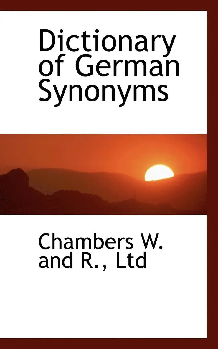 R W Chambers - Dictionary of German Synonyms, Häftad. Tillgänglighet: Lägg i varukorg