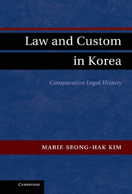 Marie Seong-Hak Kim - Law and Custom in Korea, Inbunden. Tillgänglighet: Lägg i varukorg