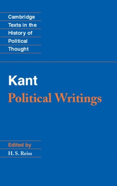 Immanuel Kant, H. S. Reiss - Kant: Political Writings, E-bok
