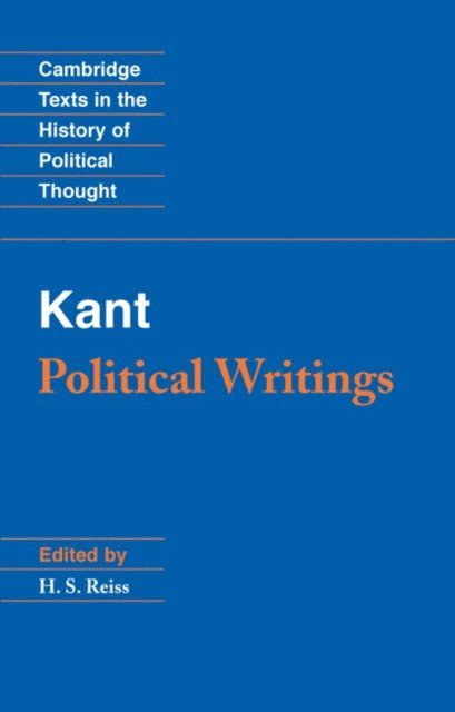 Immanuel Kant, H. S. Reiss - Kant: Political Writings, E-bok