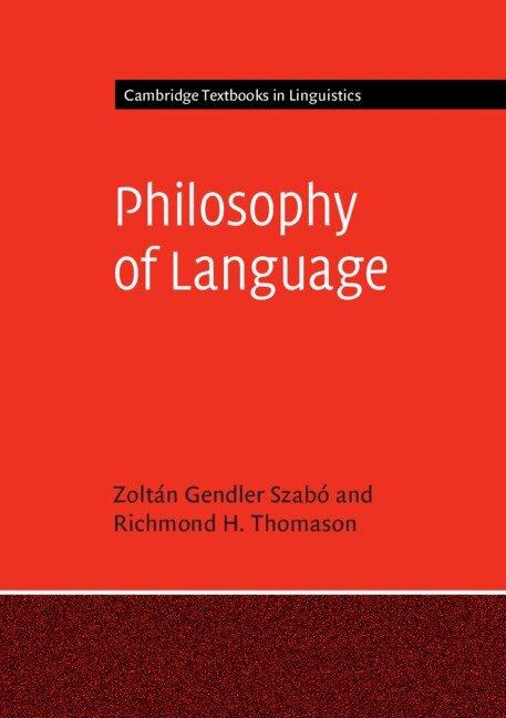 Zoltán Gendler Szabó, Richmond H. Thomason - Philosophy of Language, Häftad