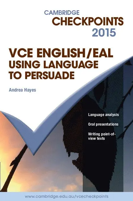Andrea Hayes - Hayes, A: Cambridge Checkpoints VCE English/EAL Using Langua, Häftad. Tillgänglighet: Tillfälligt slut
