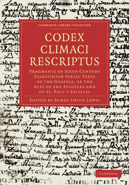 Agnes Smith Lewis - Codex Climaci Rescriptus, Häftad