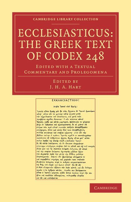 Ecclesiasticus: The Greek Text of Codex 248